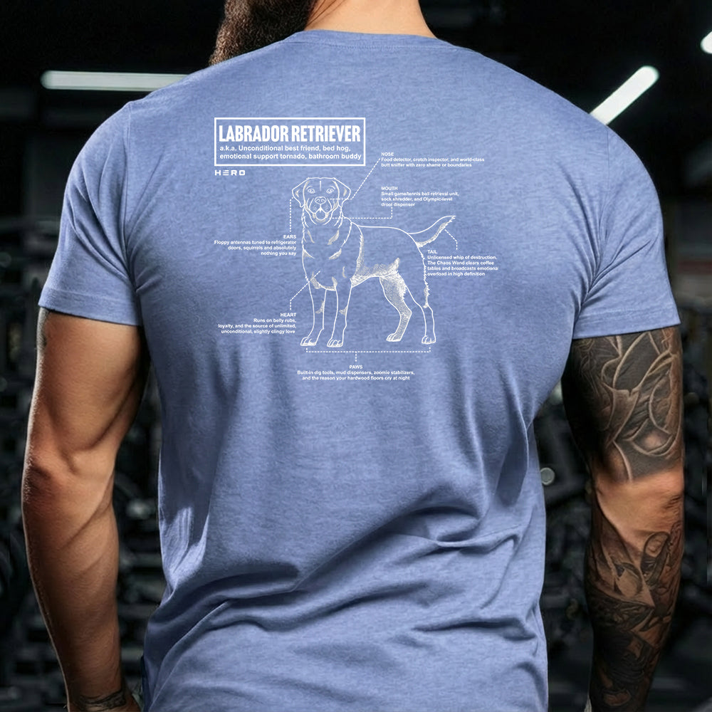 Hero Company Men's Labrador Retriever Unconditional Best Friend Tee - Helps Pair Veterans With A Service Dog or Shelter Dog