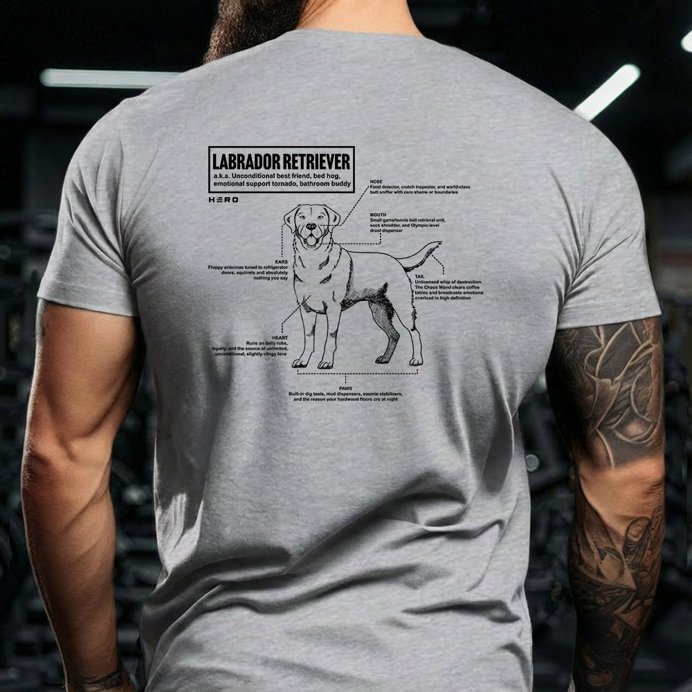 Hero Company Men's Labrador Retriever Unconditional Best Friend Tee - Helps Pair Veterans With A Service Dog or Shelter Dog
