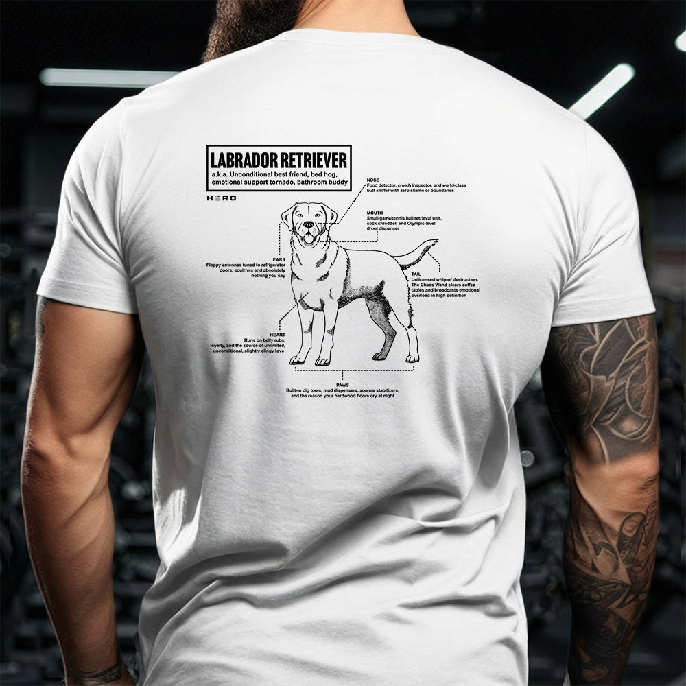 Hero Company Men's Unconditional Best Friend Labrador Retriever Tee - Helps Pair Veterans With A Service Dog or Shelter Dog