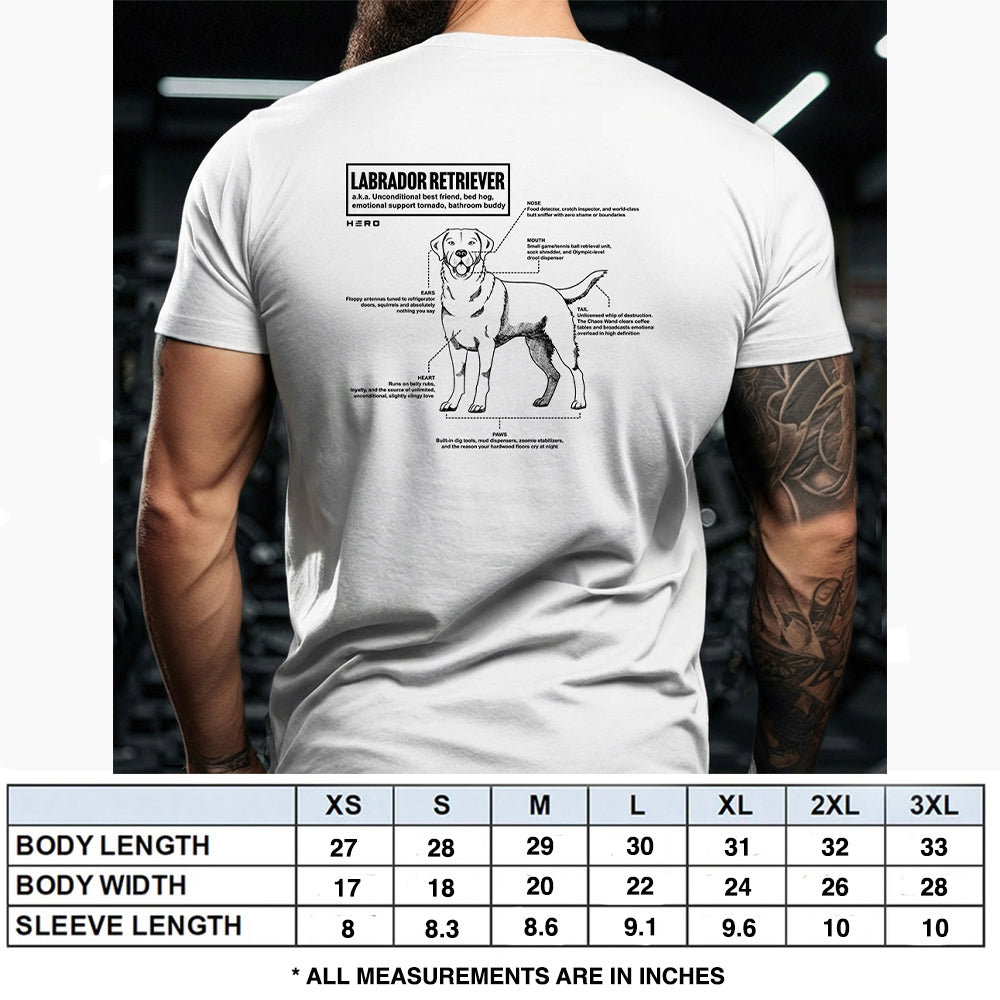 Hero Company Men's Unconditional Best Friend Labrador Retriever Tee - Helps Pair Veterans With A Service Dog or Shelter Dog