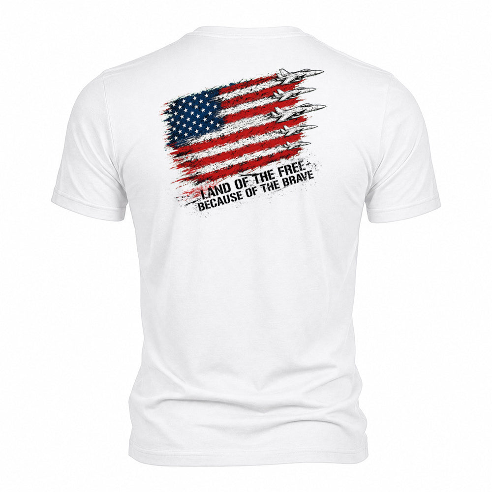 Land Of The Free White Tee