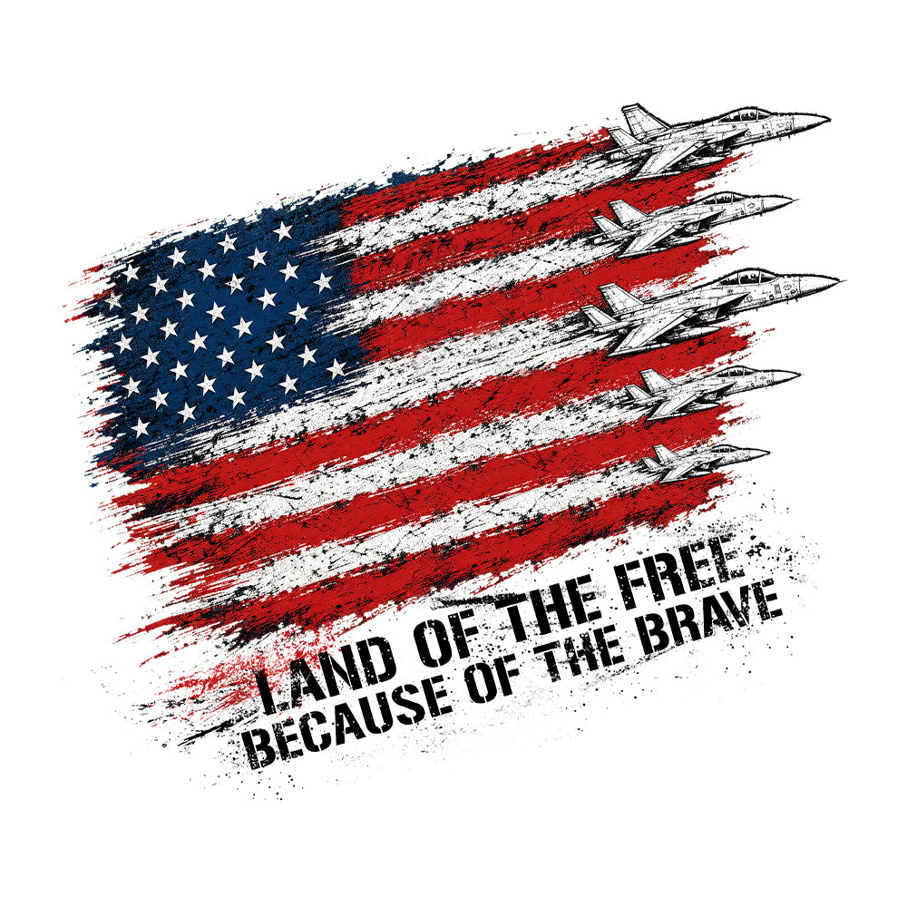 Land Of The Free White Tee