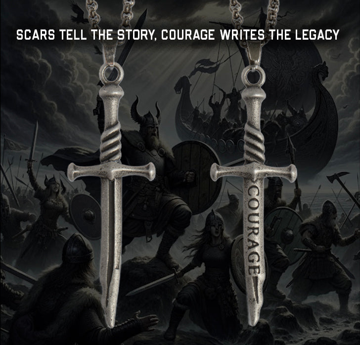 Legacy of Courage Broken Sword Necklace Stainless Steel: Helps Pair Veterans With A Service Dog Or Shelter Dog