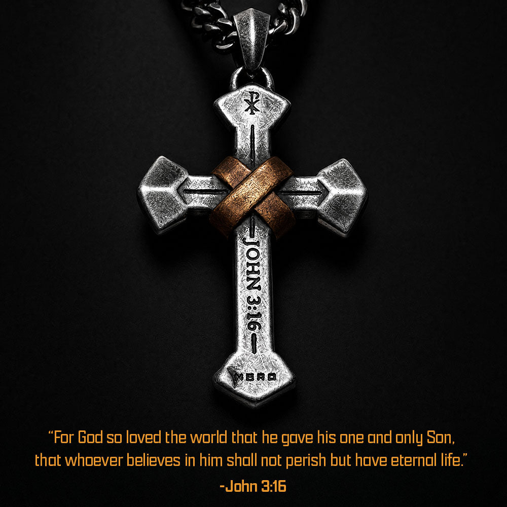 John 3:16 Eternal Life Cross Necklace