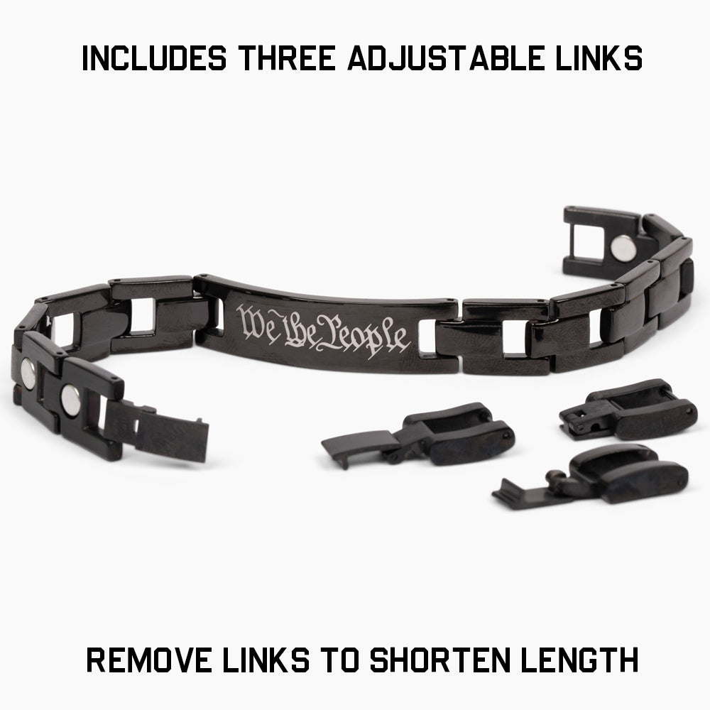 We The People Magnetic Black Bracelet: Helps Pair Veterans With A Service Dog Or Shelter Dog