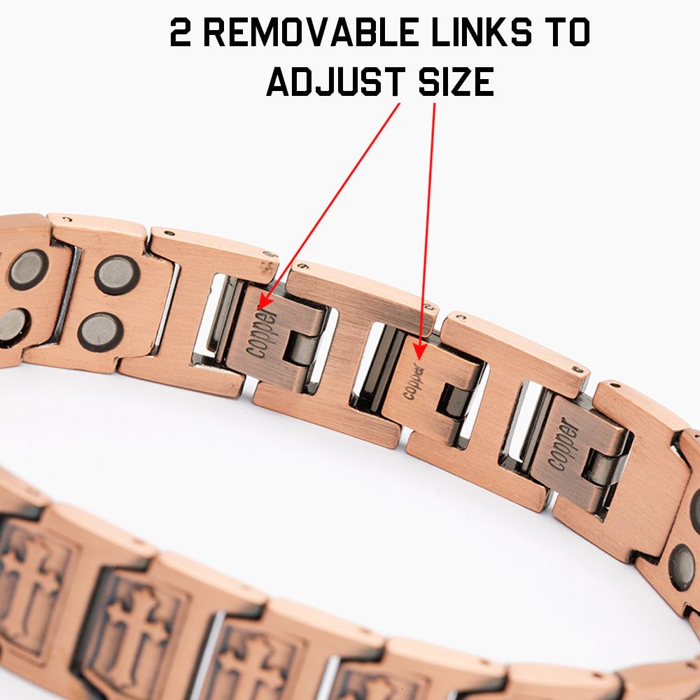 Templar Cross Copper Magnetic Bracelet: Helps Pair Veterans With A Service Dog Or Shelter Dog