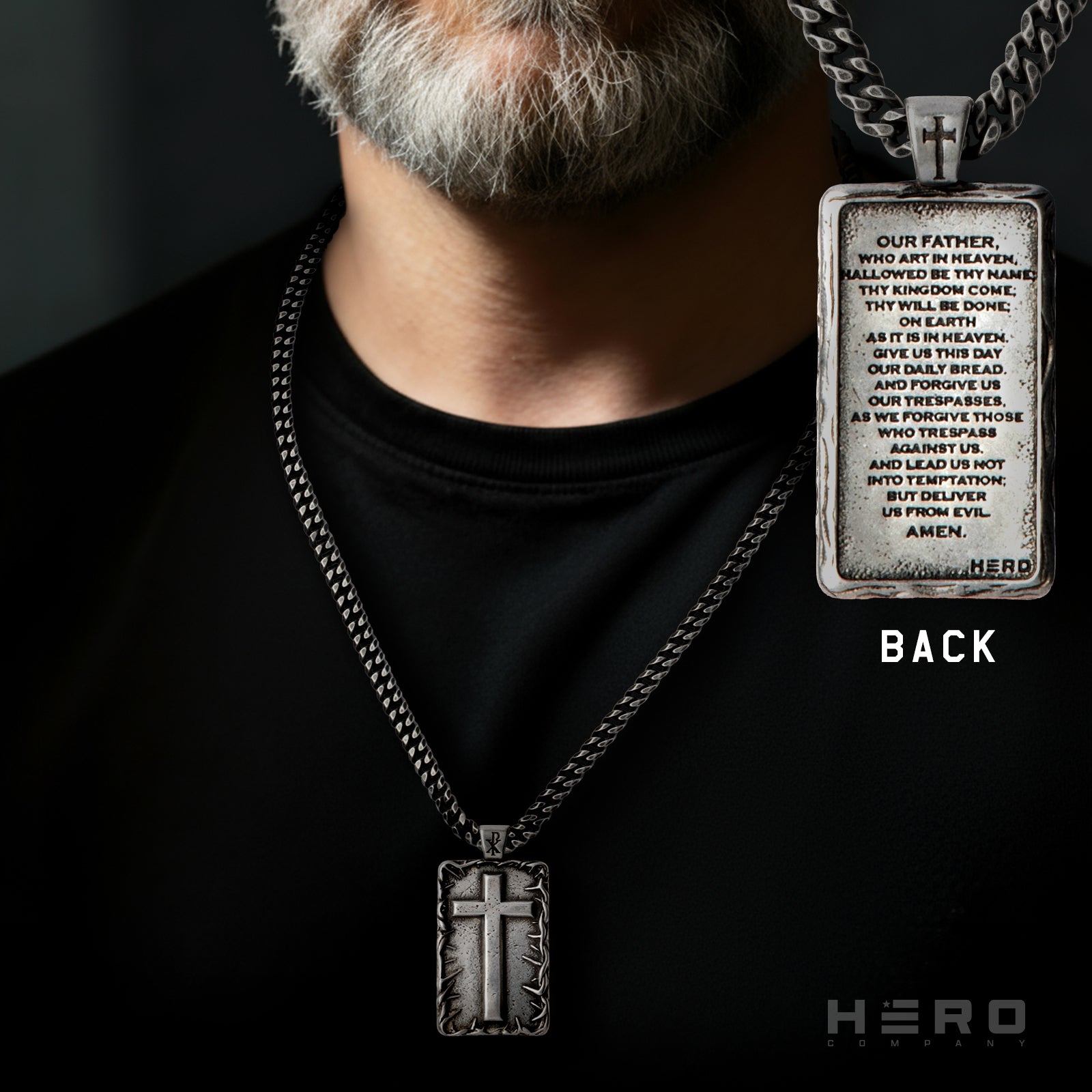 The Lord’s Prayer Crown of Thorns Necklace - Helps Pair Veterans With A Service Dog Or Shelter Dog