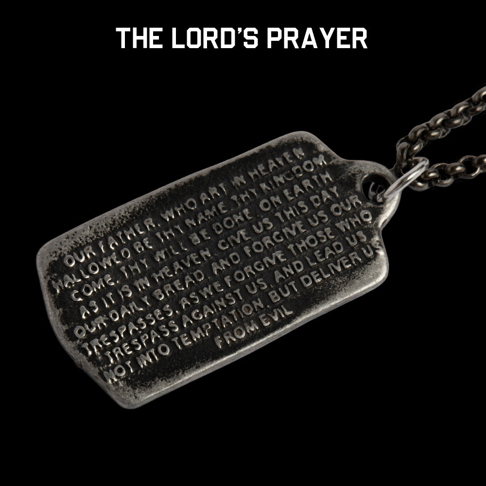 Lords Prayer Necklace - Helps Pair Veterans With A Service Dog Or Shelter Dog