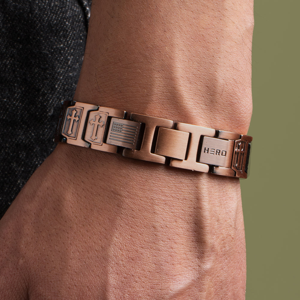 Templar Cross Copper Magnetic Bracelet: Helps Pair Veterans With A Service Dog Or Shelter Dog