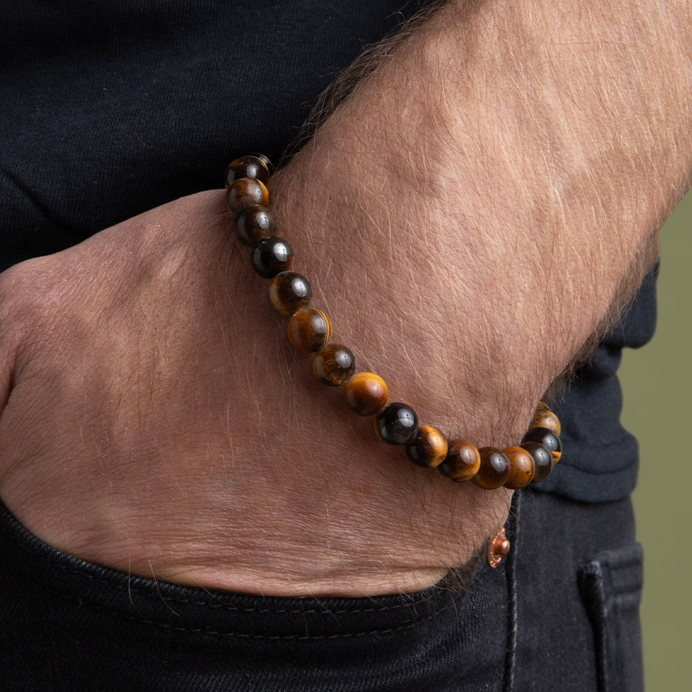 Tiger's Eye Battle Beaded Bracelet: Helps Pair Veterans With A Service Dog Or Shelter Dog