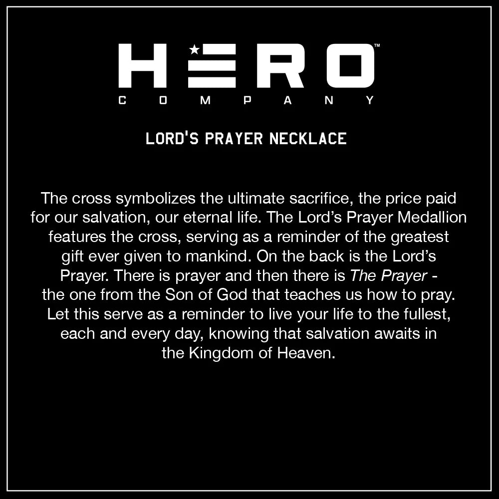 Lords Prayer Necklace - Helps Pair Veterans With A Service Dog Or Shelter Dog