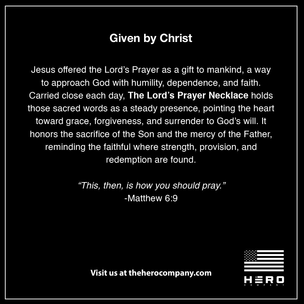 The Lord’s Prayer Crown of Thorns Necklace - Helps Pair Veterans With A Service Dog Or Shelter Dog