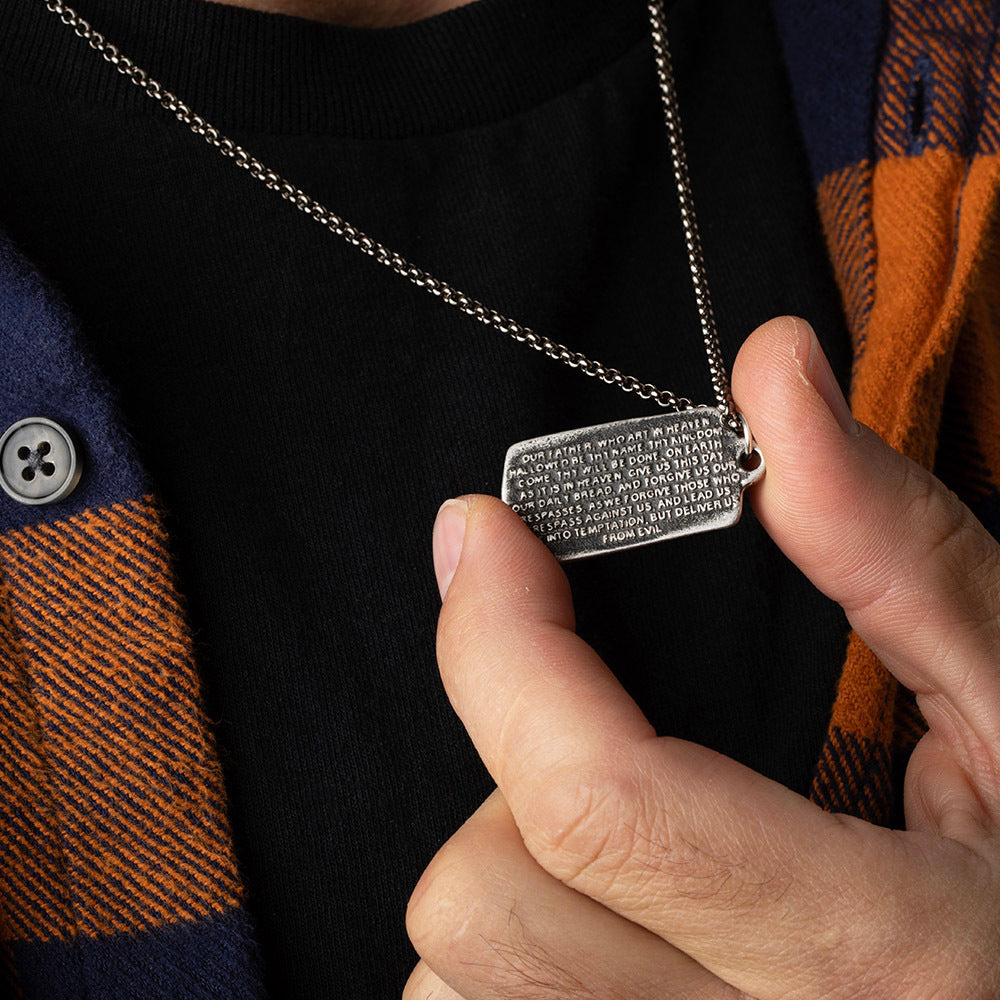 Lords Prayer Necklace - Helps Pair Veterans With A Service Dog Or Shelter Dog