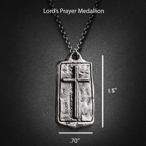 Lord’s Prayer Warrior Medallion Sterling Silver- Helps Pair Veterans With A Service Dog Or Shelter Dog
