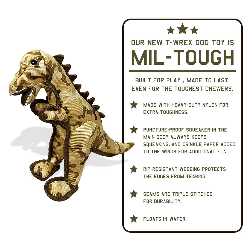 T-WREX Durable MIL-TOUGH Camo Dog Toy