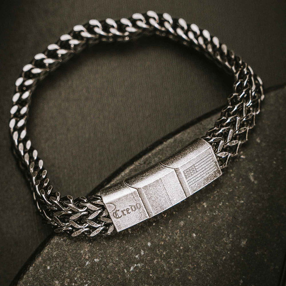 Knight's Creed BELIEVE Credo & 00 Buck Magnetic Hematite Titanium Bracelet Set: Helps Pair Veterans with Service or Shelter Dogs