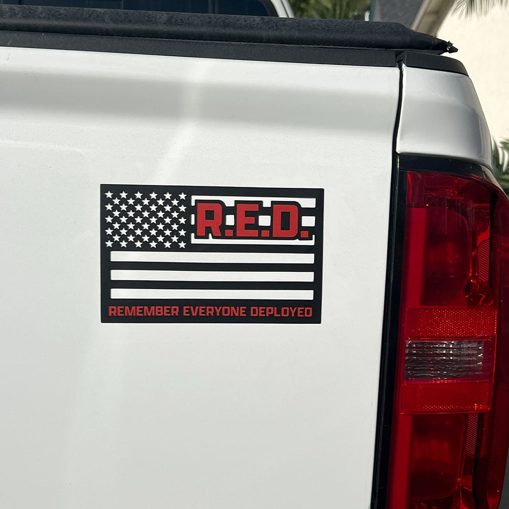 FREE R.E.D. Remember Everyone Deployed Flag Magnet with Purchase of R.E.D. Tee