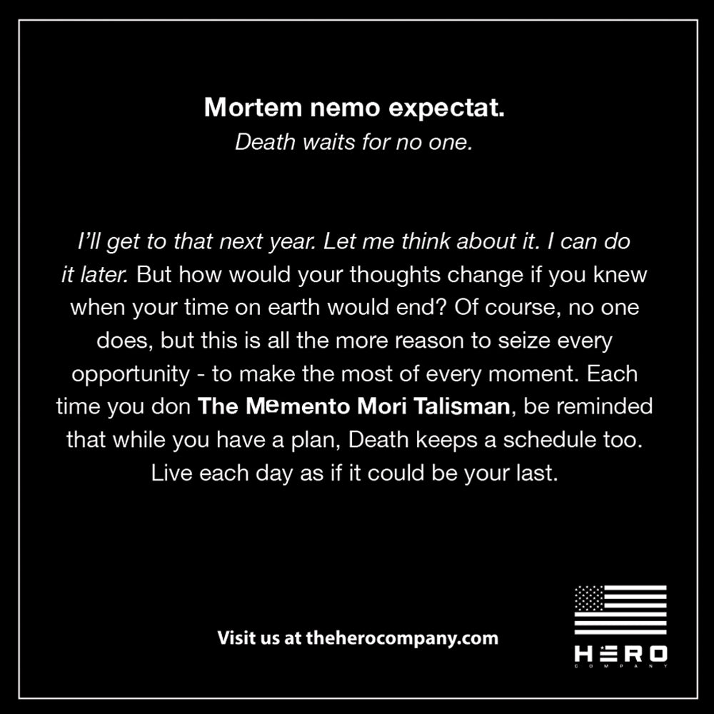 Memento Mori Talisman Necklace: Helps Pair Veterans With A Service Dog Or Shelter Dog