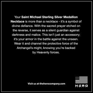 St. Michael Sterling Silver Medallion Necklace - Helps Pair Veterans With A Service Dog Or Shelter Dog