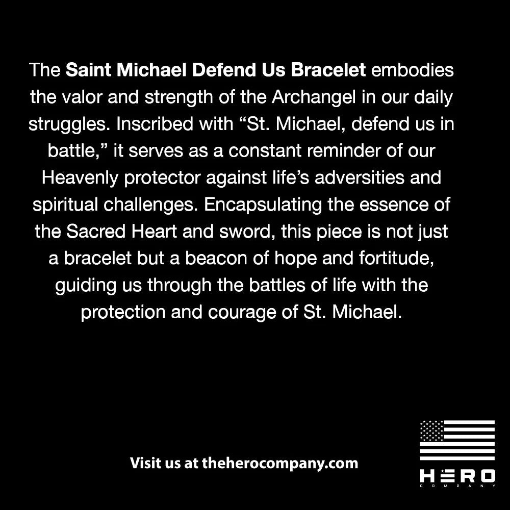 Buy Bracelet, Get Matching Necklace for FREE: St. Michael Medallion Necklace and Bracelet Set - Helps Pair Veterans With A Service Dog Or Shelter Dog