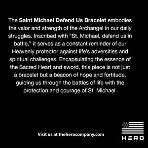 Buy Bracelet, Get Matching Necklace for FREE: St. Michael Medallion Necklace and Bracelet Set - Helps Pair Veterans With A Service Dog Or Shelter Dog