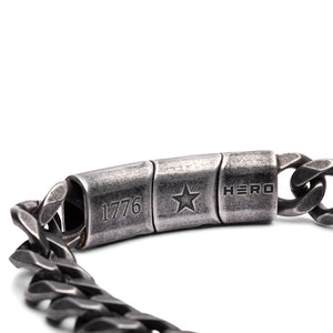 Never Surrender 1776 Cuban Link Bracelet: Helps Pair Veterans With A Service Dog Or Shelter Dog