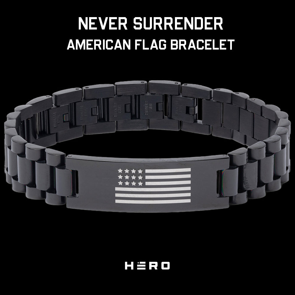 FREE Never Surrender Patriot Bracelet with Purchase of The 250th Year Anniversary Tee - Helps Pair Veterans With A Service Dog or Shelter Dog