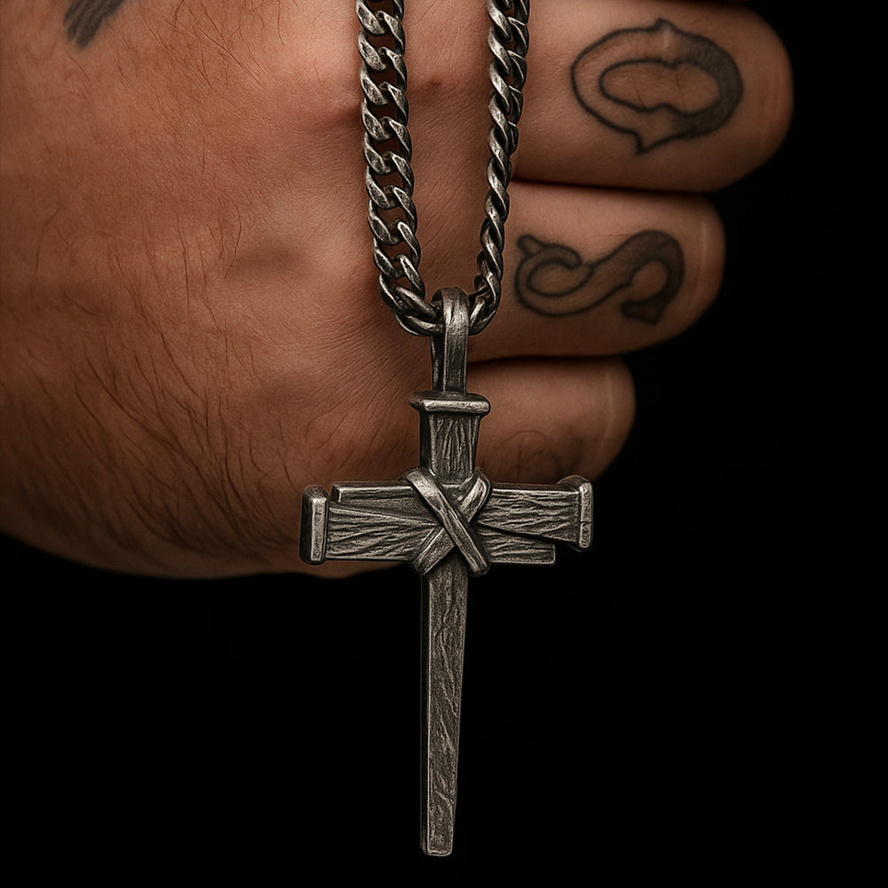 Nailed to the Cross Galatians 2:20 Necklace - Helps Pair Veterans With A Service Dog Or Shelter Dog