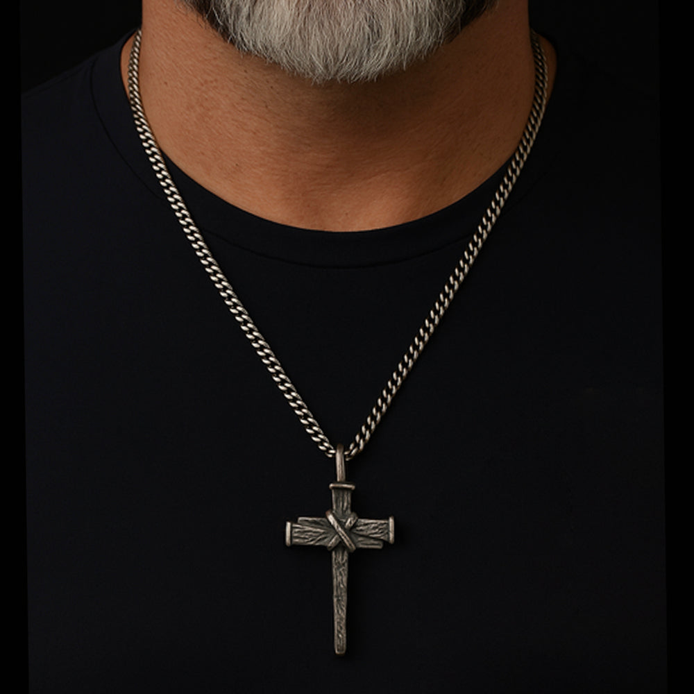Levi &amp; Roy -Nailed to the Cross Galatians 2:20 Necklace - Helps Pair Veterans With A Service Dog Or Shelter Dog