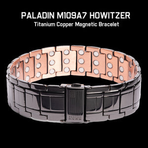 Paladin M109A7 Howitzer Titanium Copper Magnetic Bracelet: Helps Pair Veterans With A Service Dog Or Shelter Dog