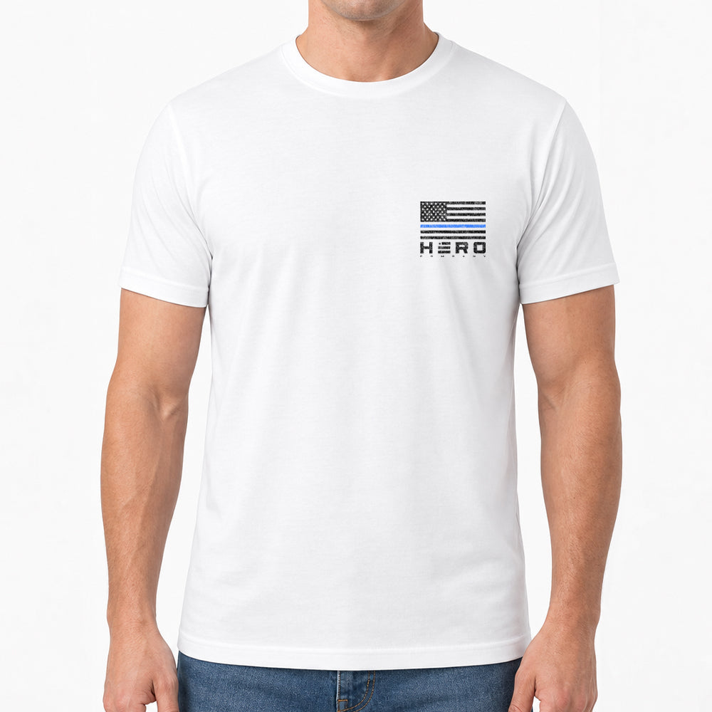Back The Blue - Police Officer's Prayer White Tee