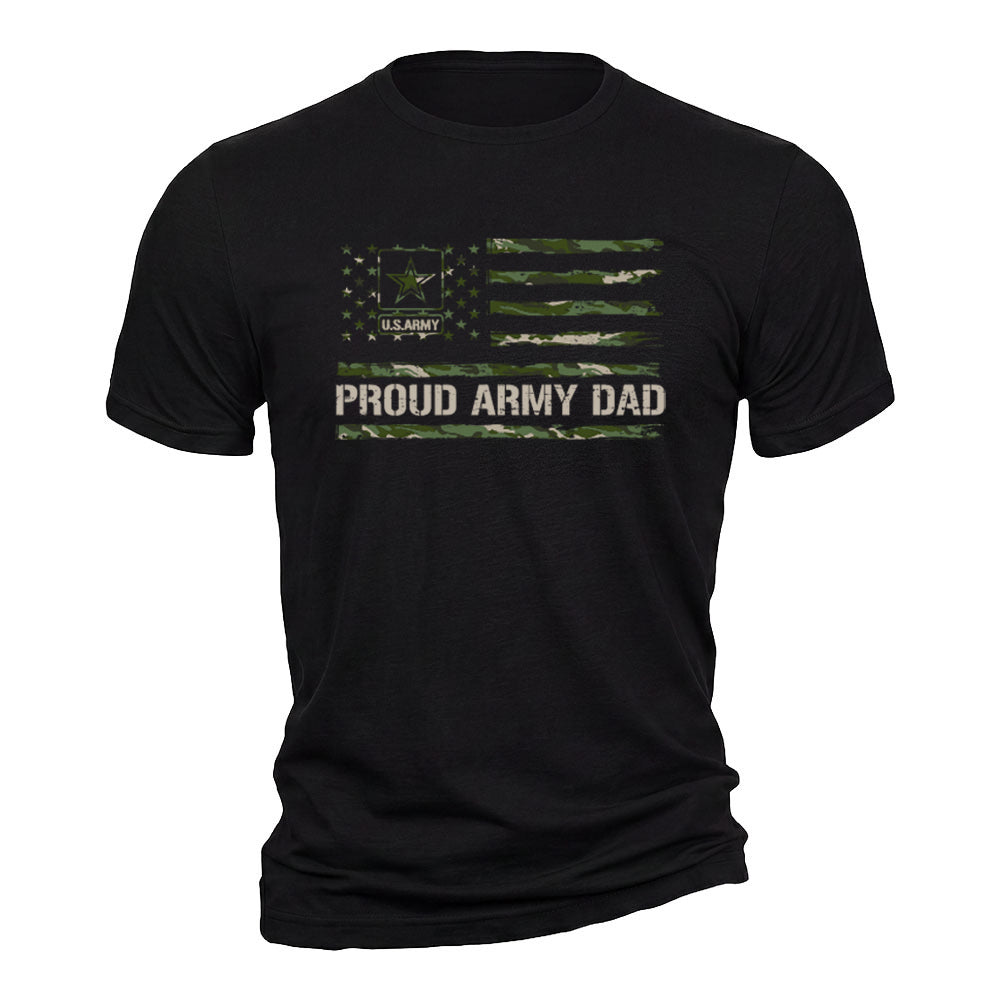 Proud Army Dad Black Tee