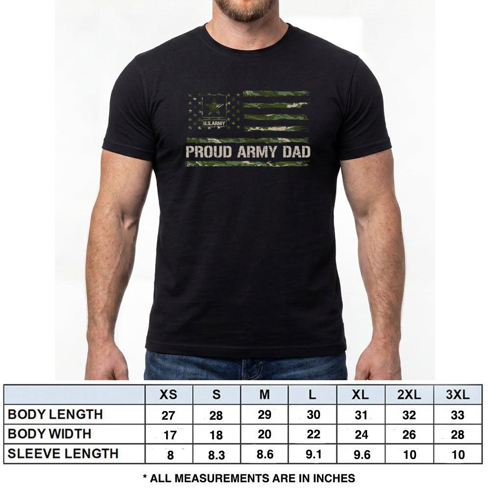 Proud Army Dad Black Tee