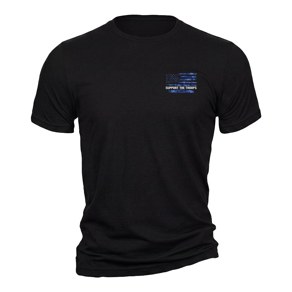 Hero Company Men's Proud To Be An Air Force Dad Black Tee - Helps Pair Veterans With A Service Dog or Shelter Dog
