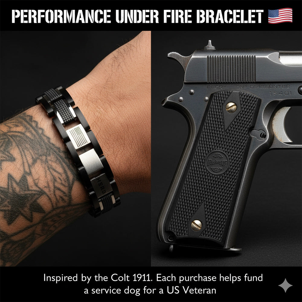 The Hero Company's Performance Under Fire Bracelet: Helps Pair Veterans With A Service Dog Or Shelter Dog