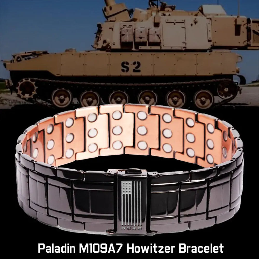 Paladin M109A7 Howitzer Titanium Copper Magnetic Bracelet