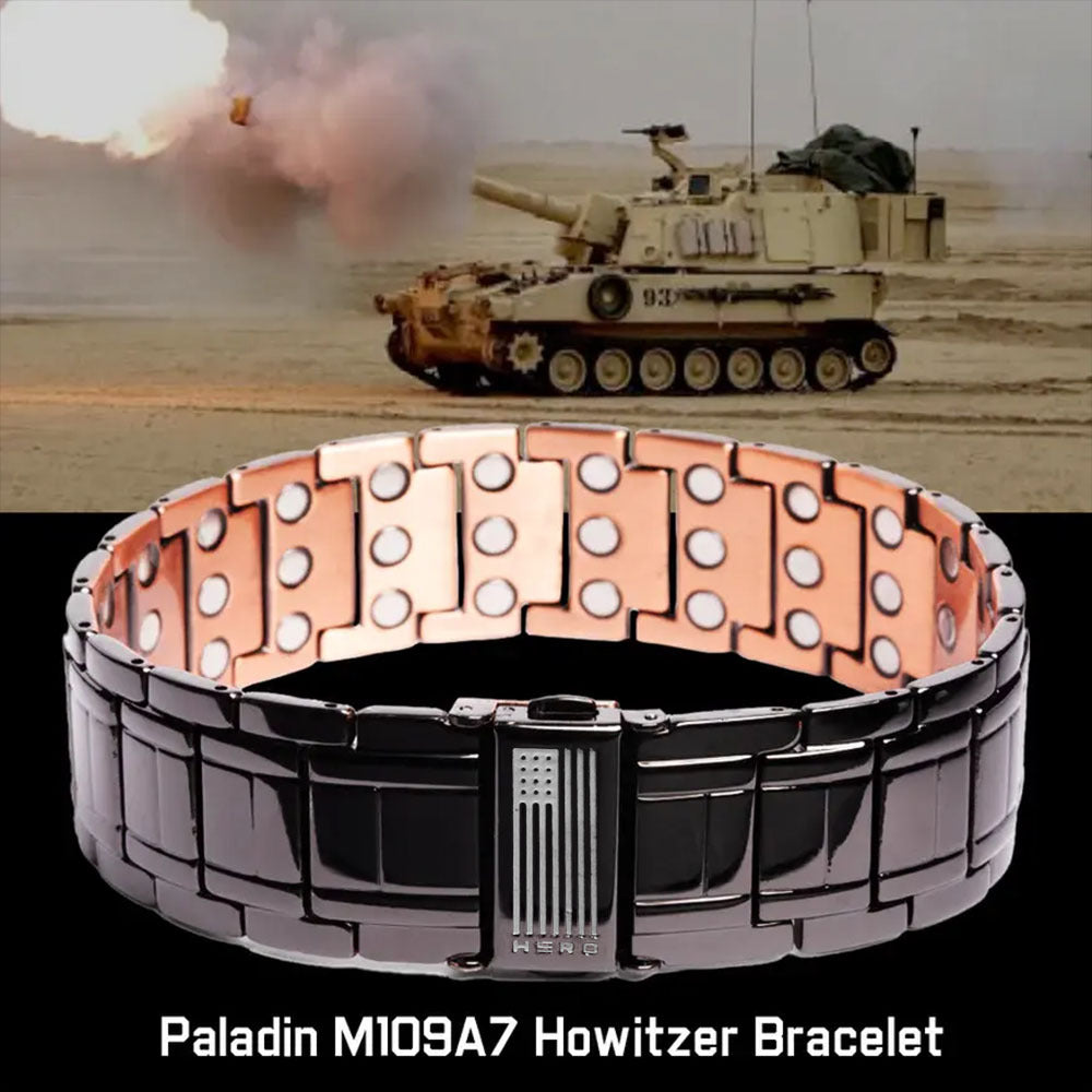 Paladin M109A7 Howitzer Titanium Copper Magnetic Bracelet