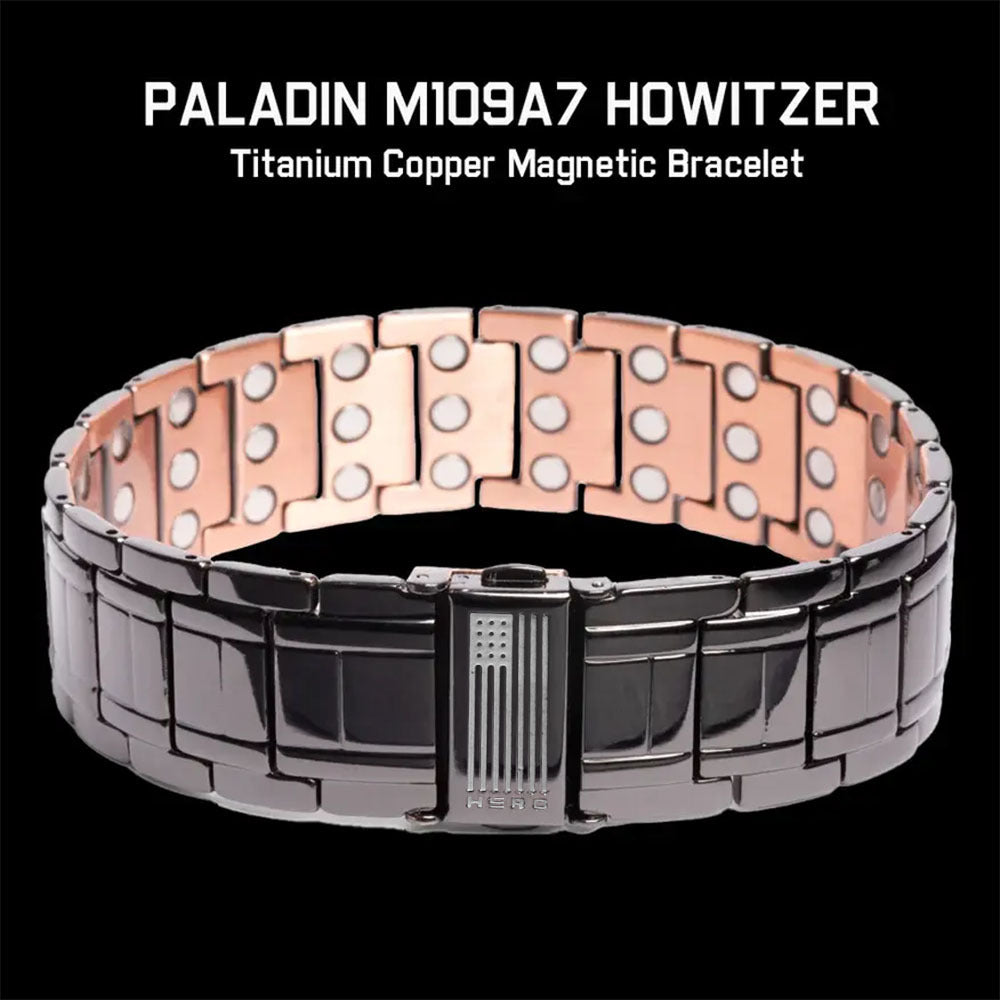 Paladin M109A7 Howitzer Titanium Copper Magnetic Bracelet