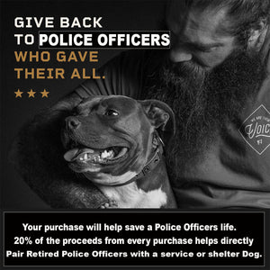 Special Offer! Back The Blue - Police Paracord Bracelet : Helps Pair Retired Police Officers With A Service Dog Or Shelter Dog