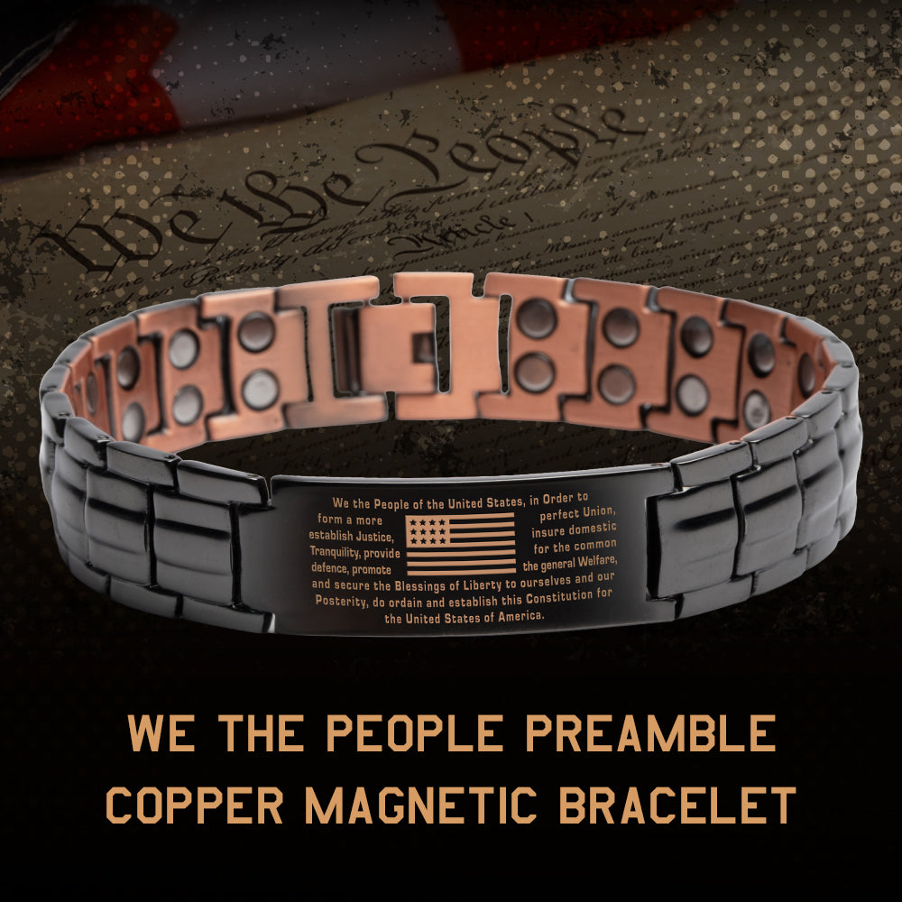 WE THE PEOPLE Preamble Copper Magnetic Bracelet