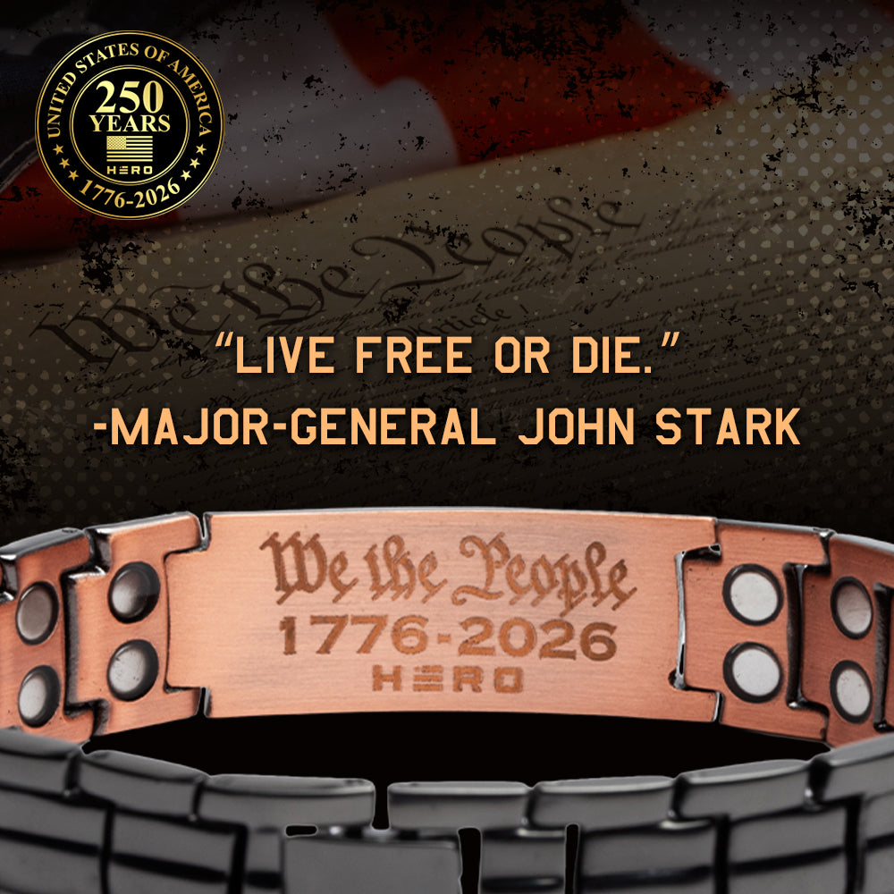 USA 250th Anniversary- WE THE PEOPLE Preamble Copper Magnetic Bracelet -Faire
