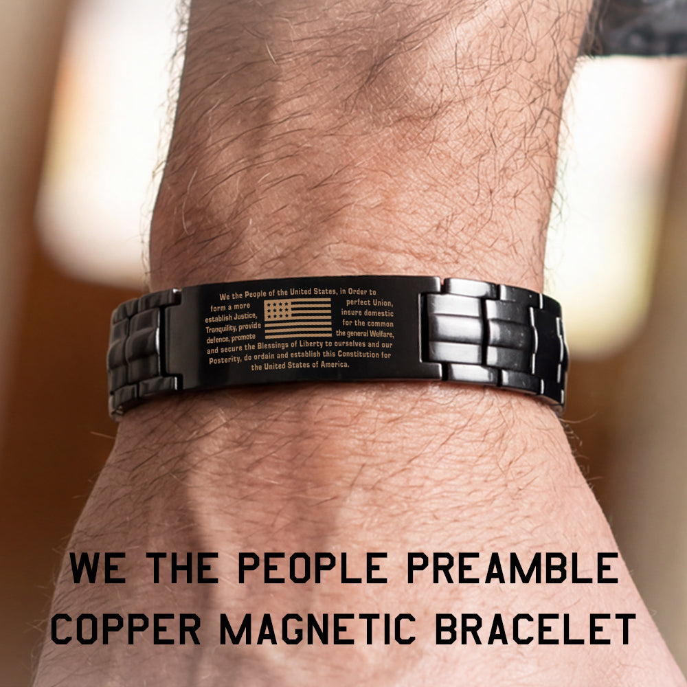 WE THE PEOPLE Preamble Copper Magnetic Bracelet