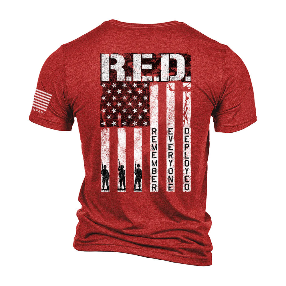 Red Friday Remember Everyone Deployed U.S. Flag Tee Red Friday Remember Everyone Deployed U.S. Flag Tee