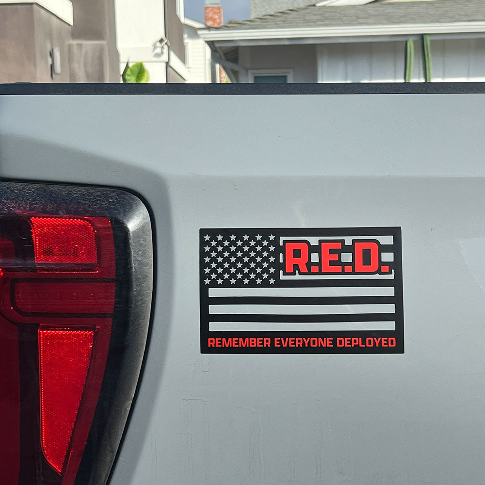 FREE R.E.D. Remember Everyone Deployed Flag Magnet with Purchase of R.E.D. Tee