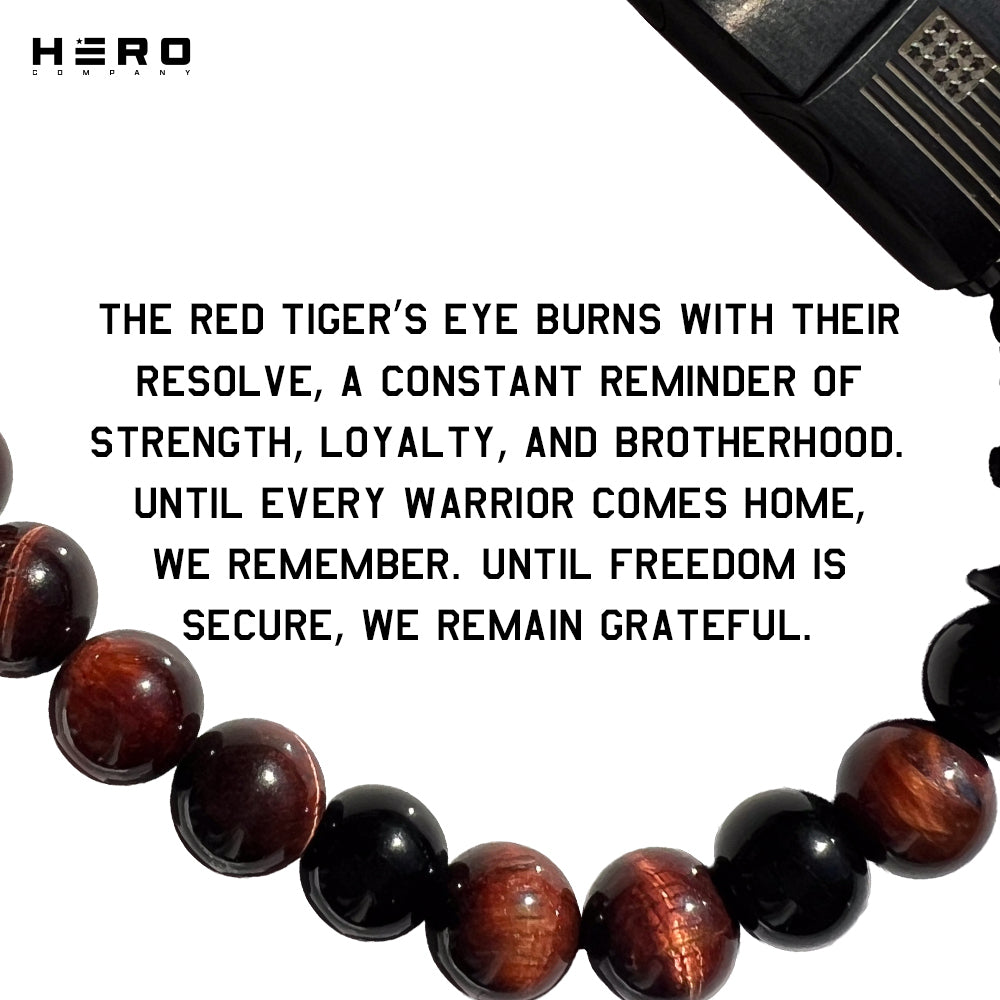 R.E.D. Tiger&#39;s Eye Never Forget Bracelet: Helps Pair Veterans With A Service Dog Or Shelter Dog