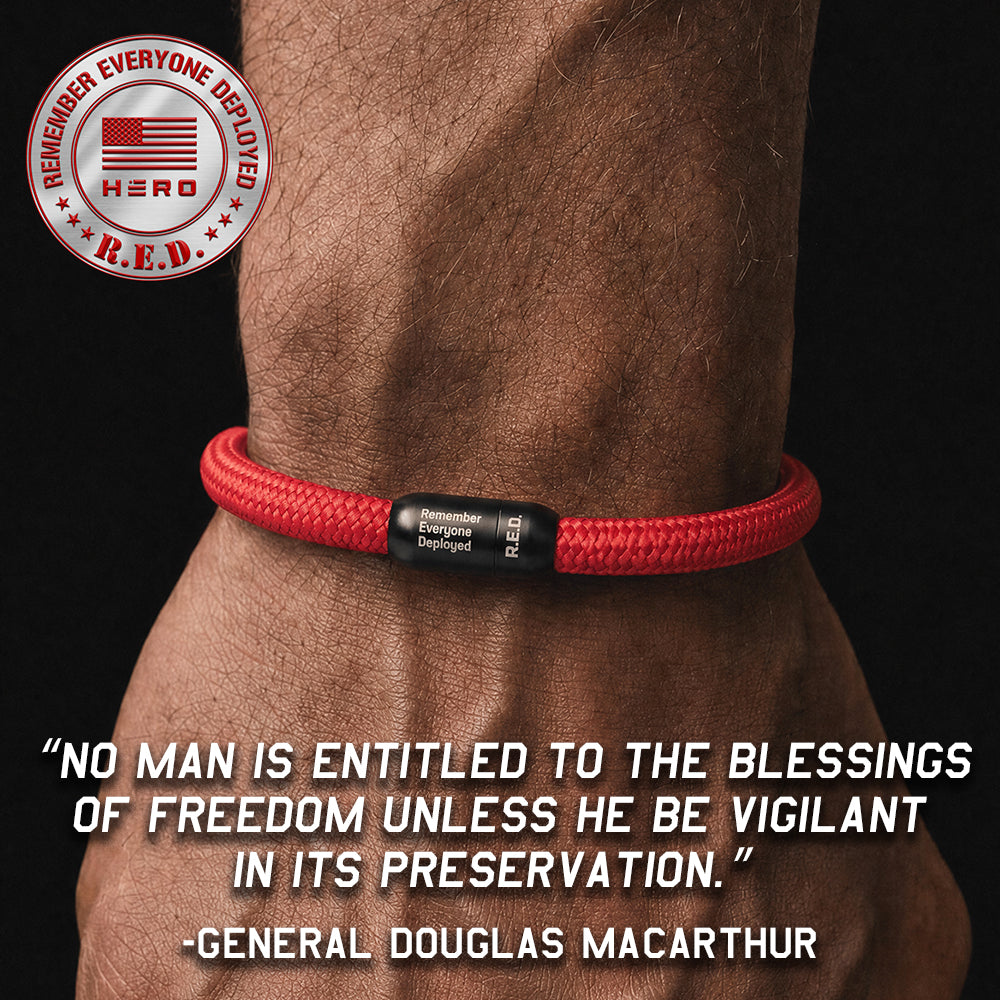 R.E.D Remember Everyone Deployed Paracord Bracelet- Honor Those Who Serve