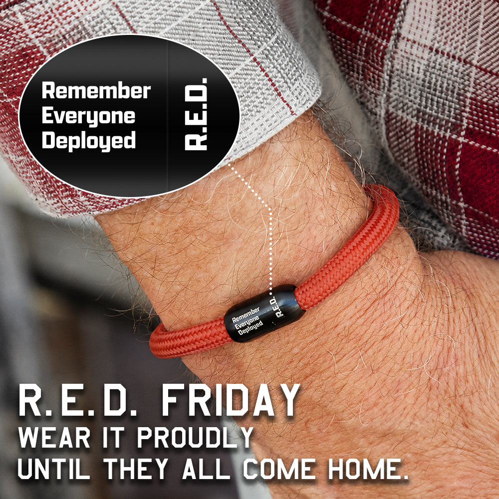 R.E.D Remember Everyone Deployed Paracord Bracelet- Honor Those Who Serve
