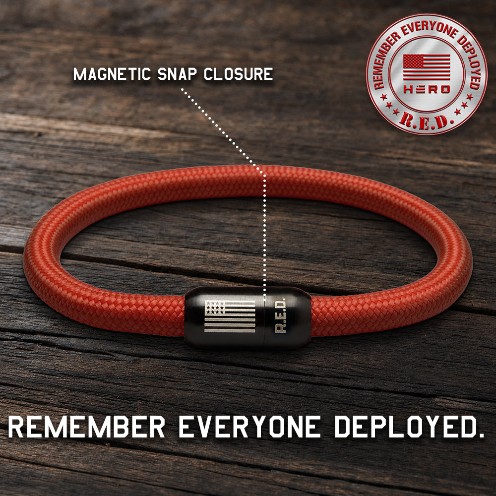 R.E.D Remember Everyone Deployed Paracord Bracelet- Honor Those Who Serve