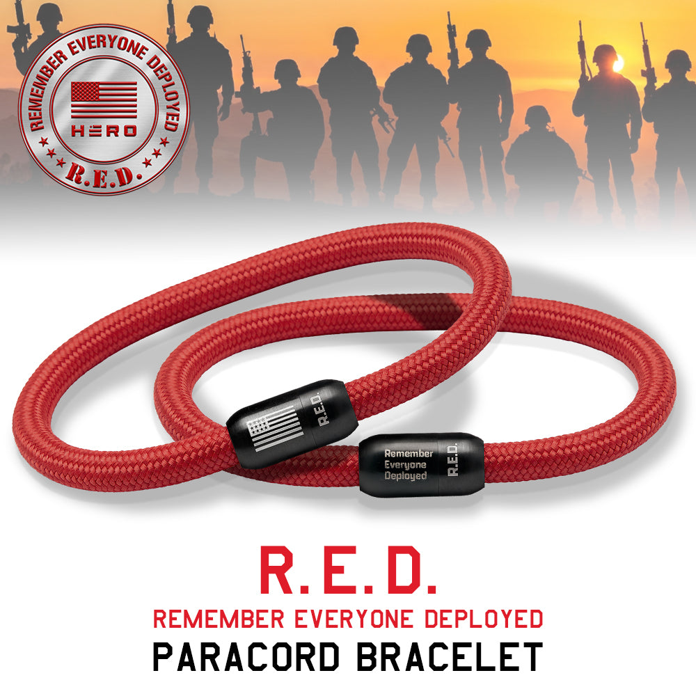 R.E.D Remember Everyone Deployed Paracord Bracelet- Honor Those Who Serve