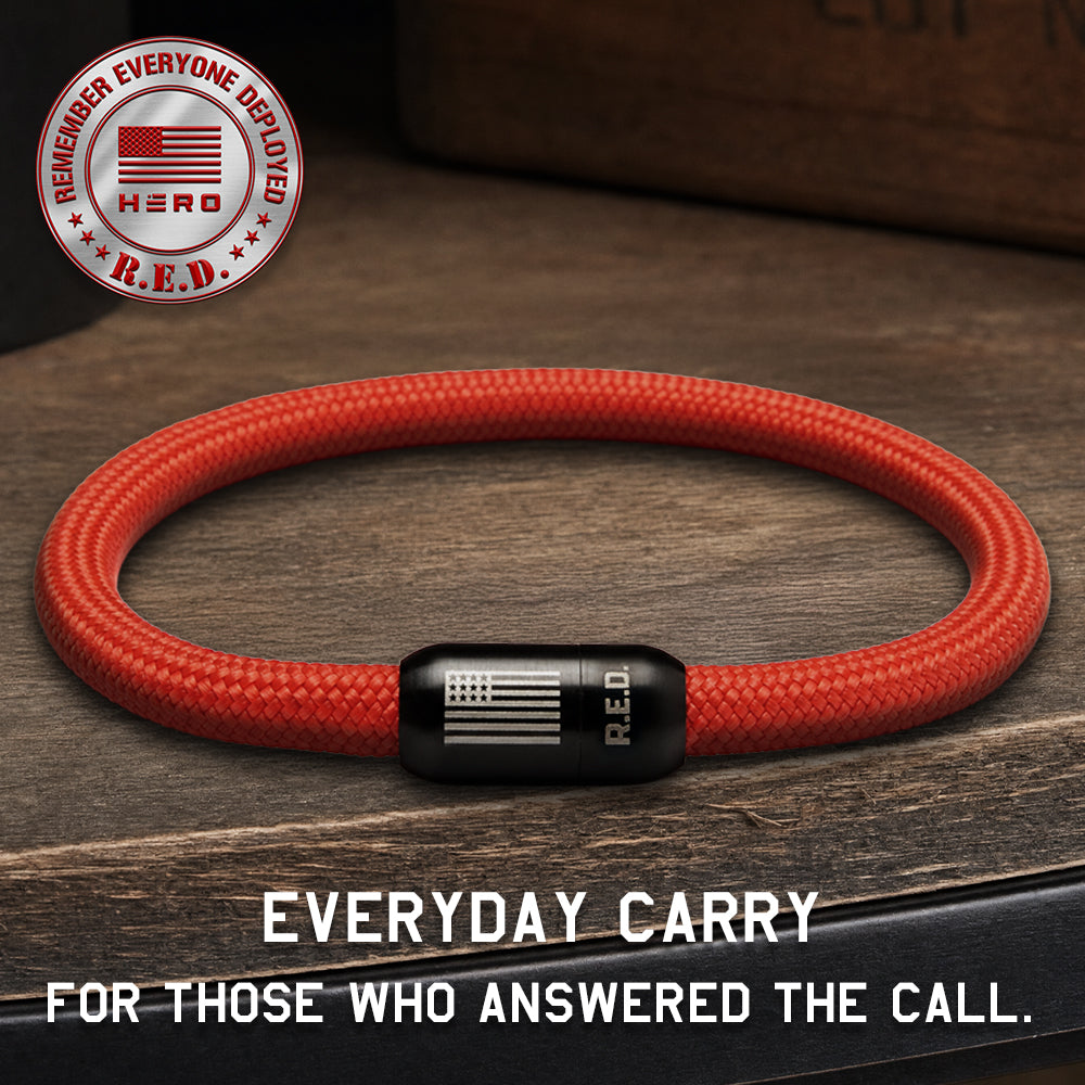 R.E.D Remember Everyone Deployed Paracord Bracelet- Honor Those Who Serve